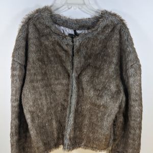 B. Jewel Faux Fur Jacket NWT